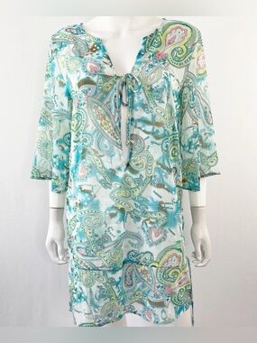 Beach Bunny Sweetest Sin Paisley Sheer Beach Tunic S
